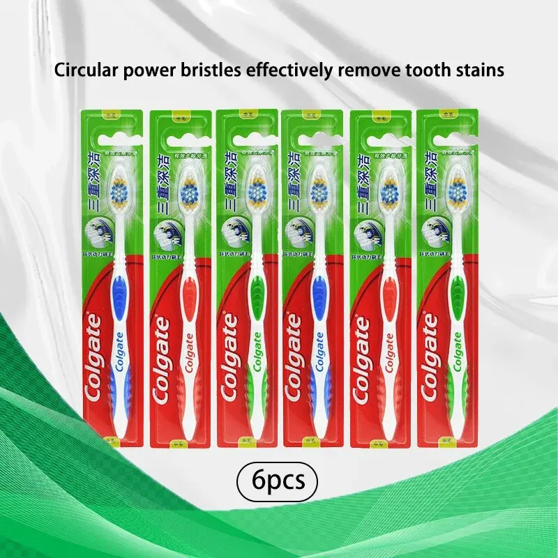 Colgate Whitening Teeth - Colgate 6pcs Adult Soft Bristle Toothbrush