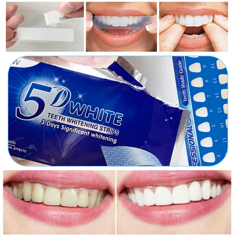 Teeth Whitening Strips Permanent - 1-12pcs 5D Whitening Teeth Stickers White