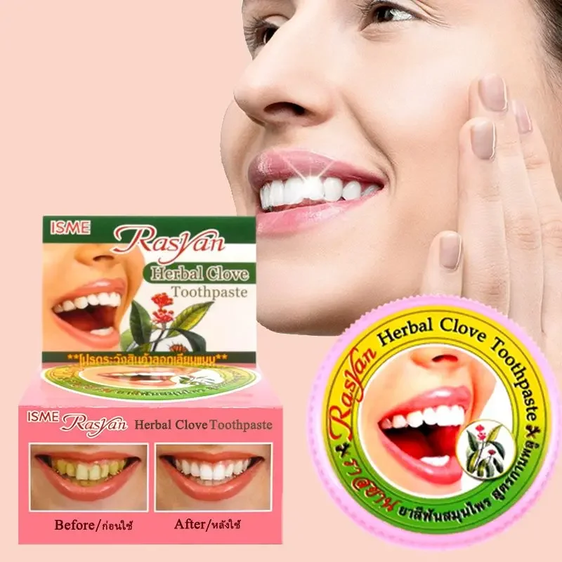 Teeth Whitening Powder - Thai Clove/coconut Tooth Powder Rasyan Removal