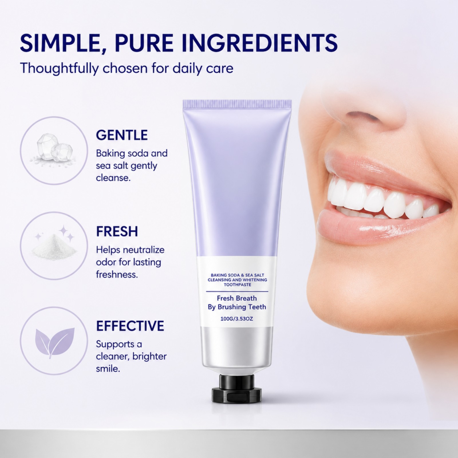 Baking Soda Sea Salt Toothpast - Teeth Whitening Baking Soda recension och pris