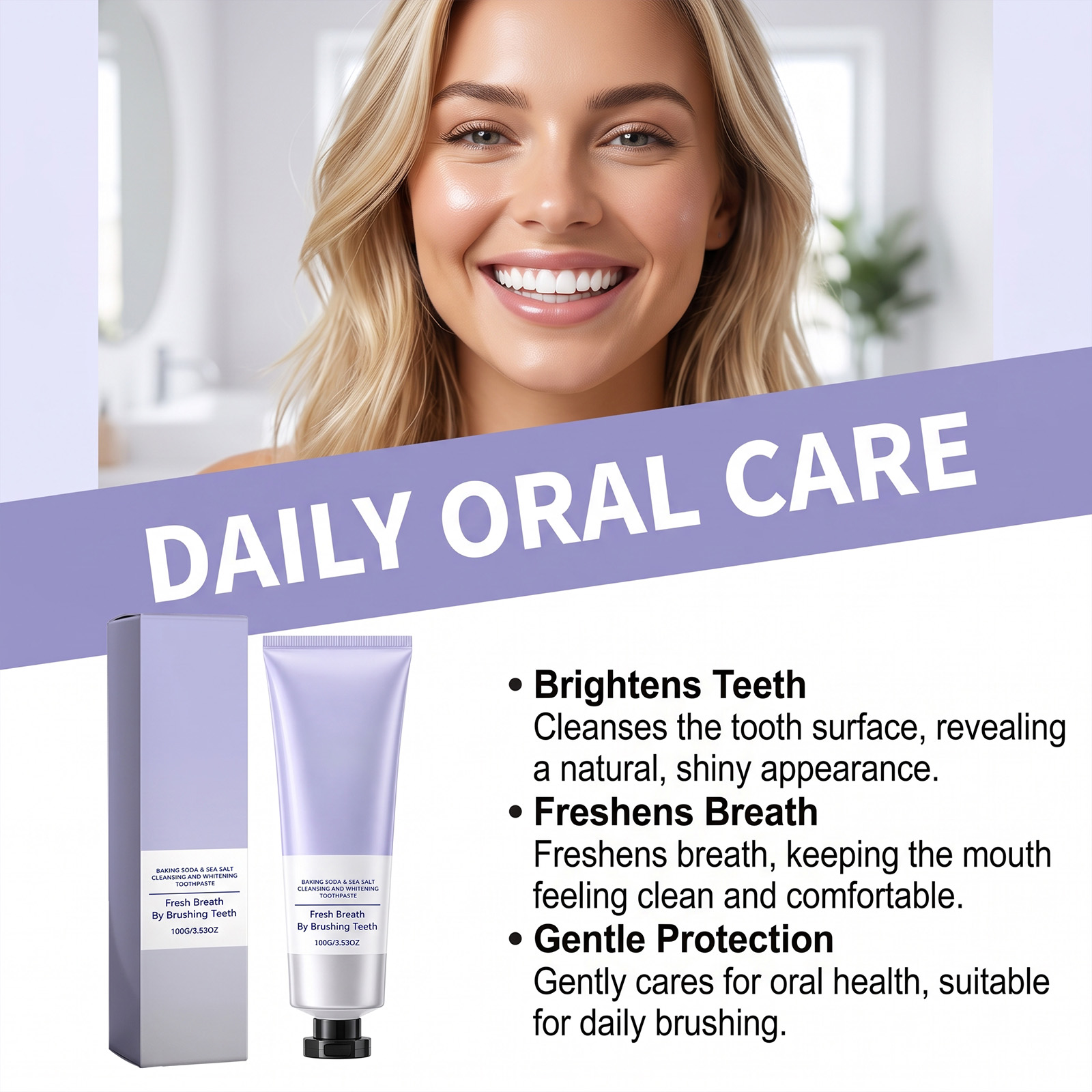 Sea Salt Whitening Toothpaste  - Teeth Whitening Baking Soda recension och pris
