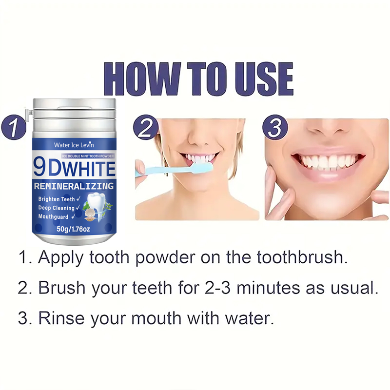 9D White Ice Double Mint Tooth - Teeth Whitening Baking Soda recension och pris