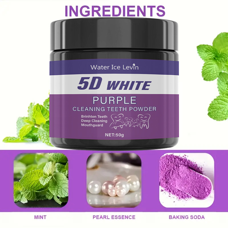 5D White Purple Cleaning Tooth - Teeth Whitening Baking Soda recension och pris