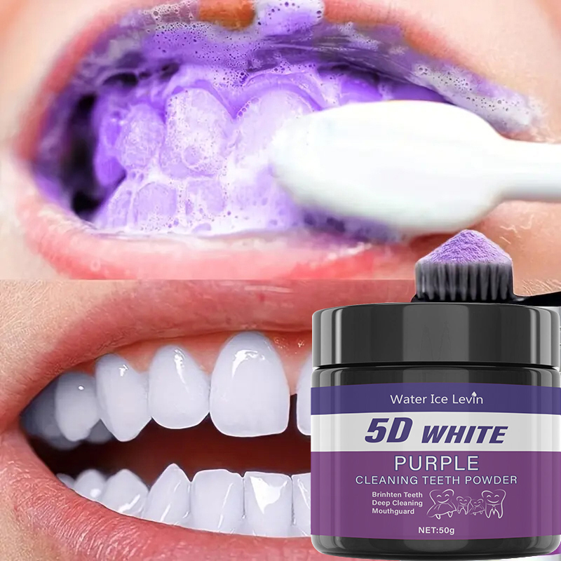 5D White Teeth Powder. Purple  - Teeth Whitening Baking Soda recension och pris