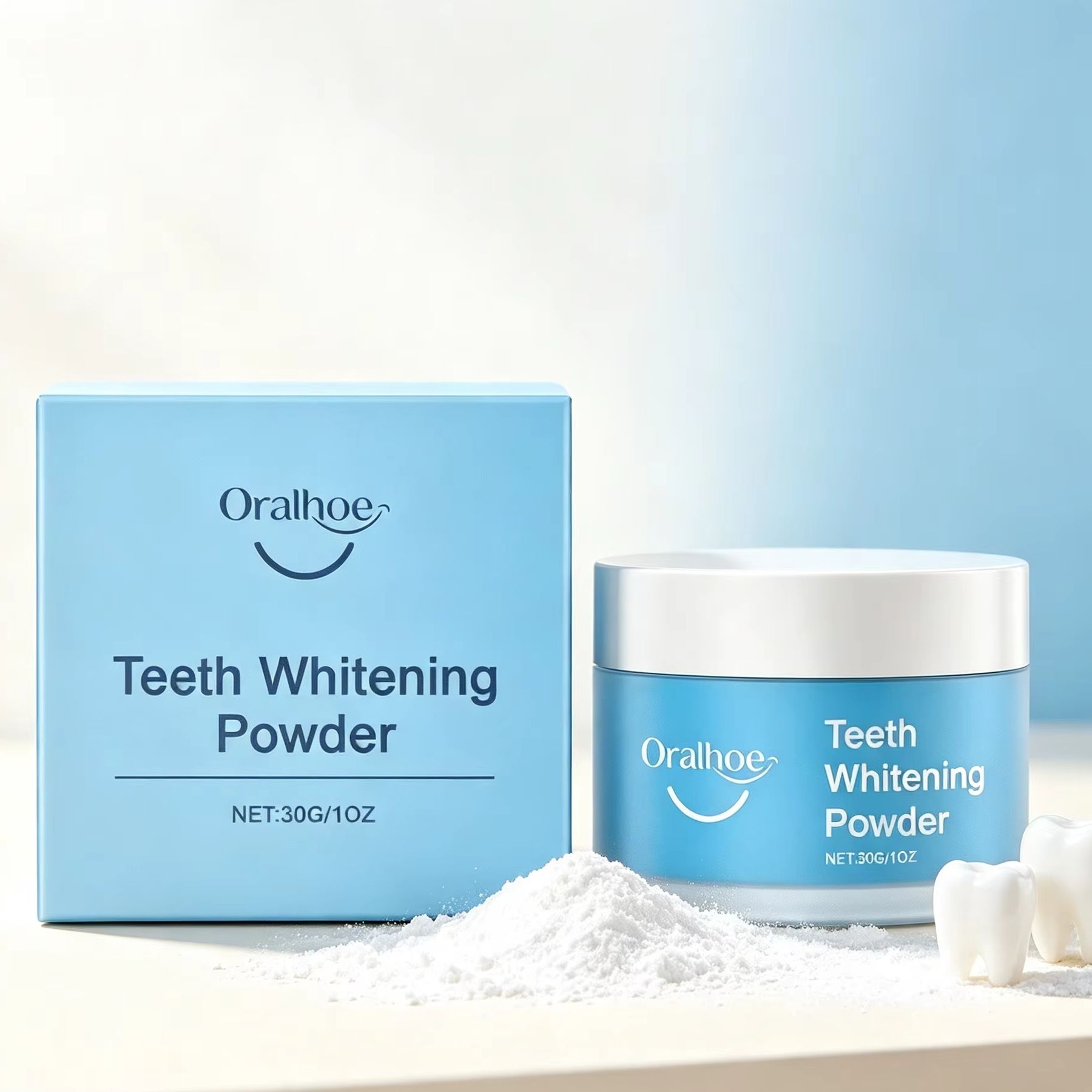 Oralhoe Tooth Powder for Brush - Teeth Whitening Powder recension och pris
