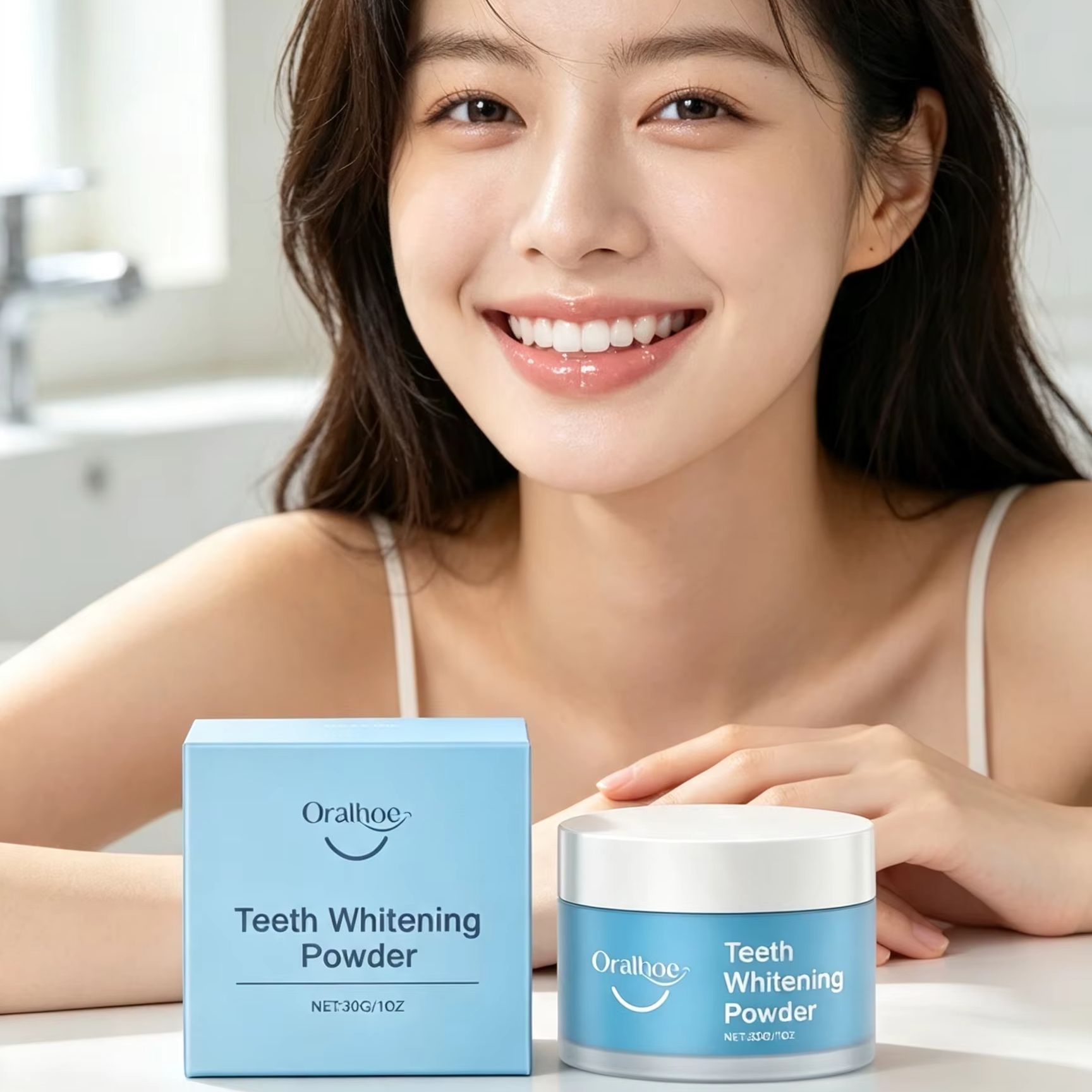 Oralhoe Tooth Powder for Brush - Teeth Whitening Powder recension och pris