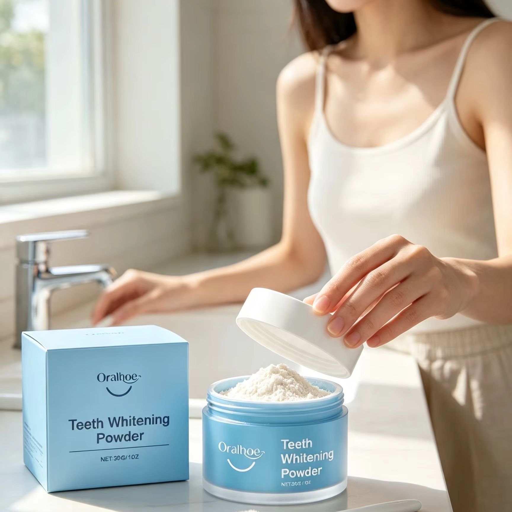 Oralhoe Tooth Powder for Brush - Teeth Whitening Powder recension och pris