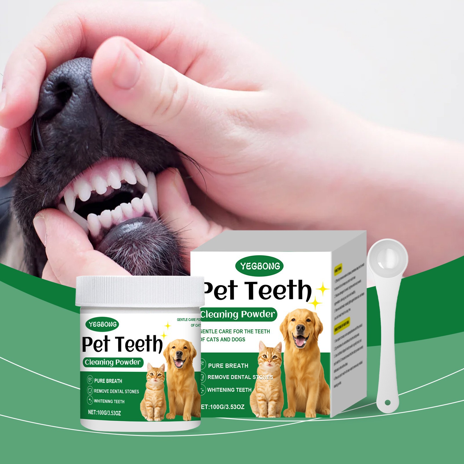 Pet Teeth Cleaning Powder Redu - Teeth Whitening Powder recension och pris