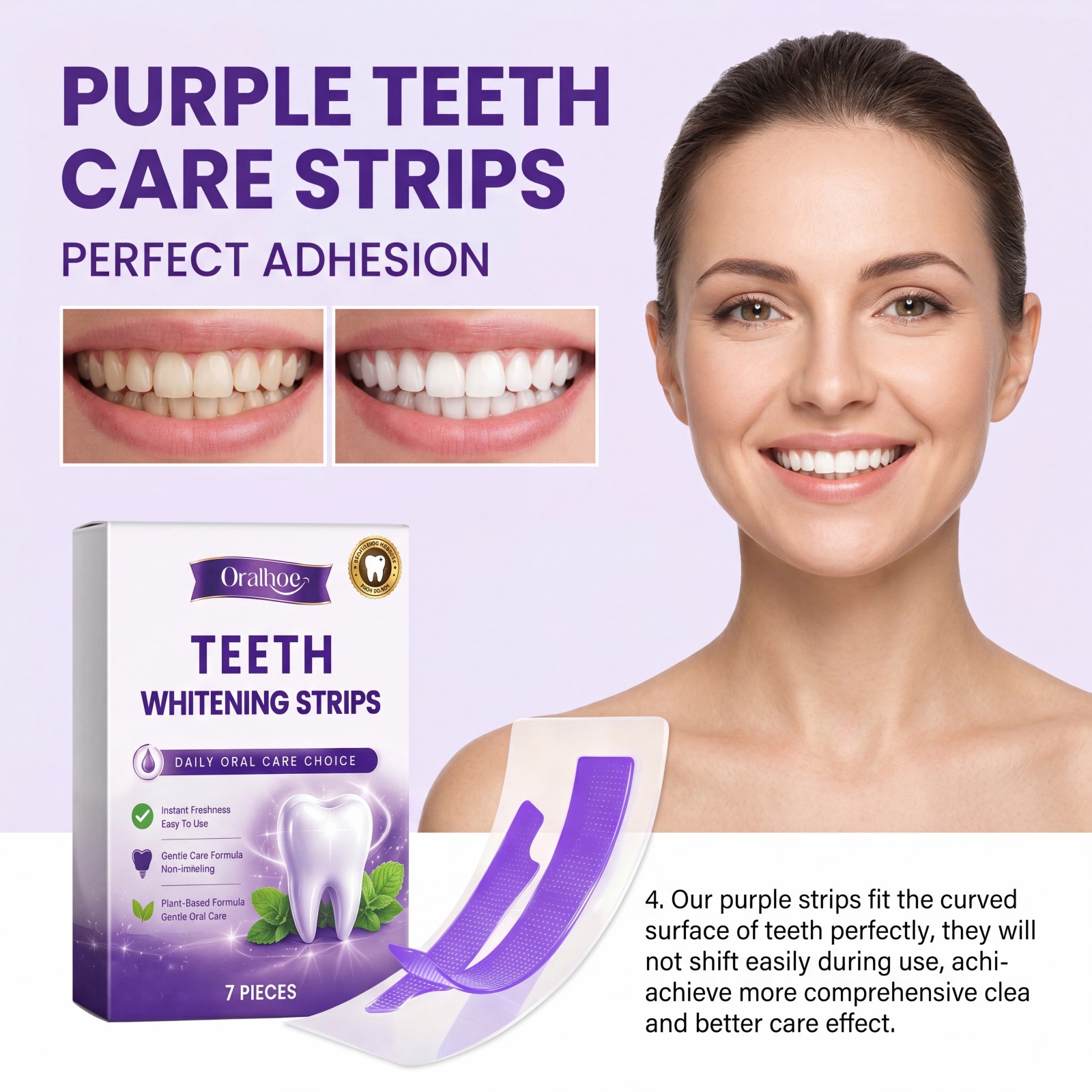 Purple Teeth Whitening Strips  - Teeth Whitening Strips Permanent recension och pris