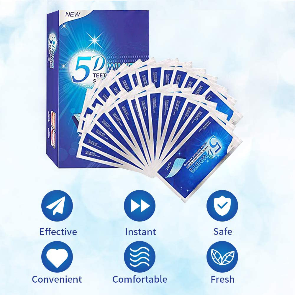 5D White Teeth Whitening Strip - Teeth Whitening Strips Crest recension och pris