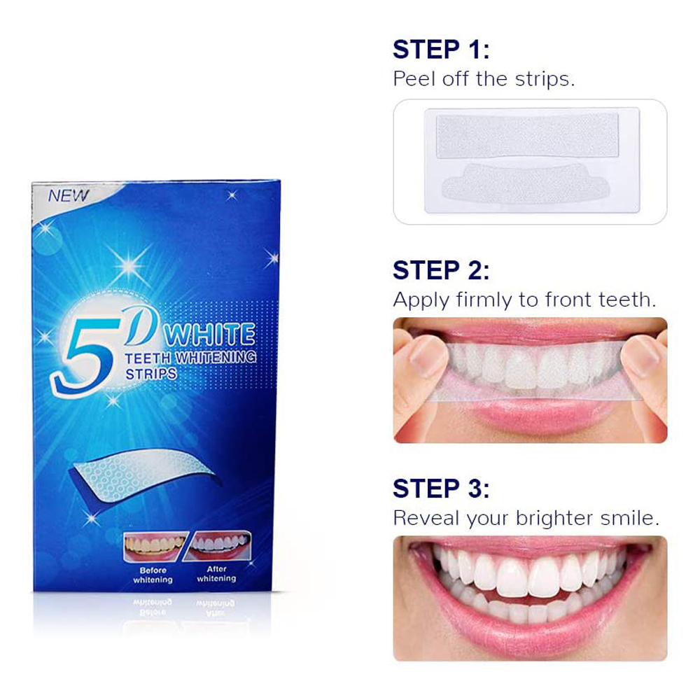 5D White Teeth Whitening Strip - Teeth Whitening Strips Crest recension och pris