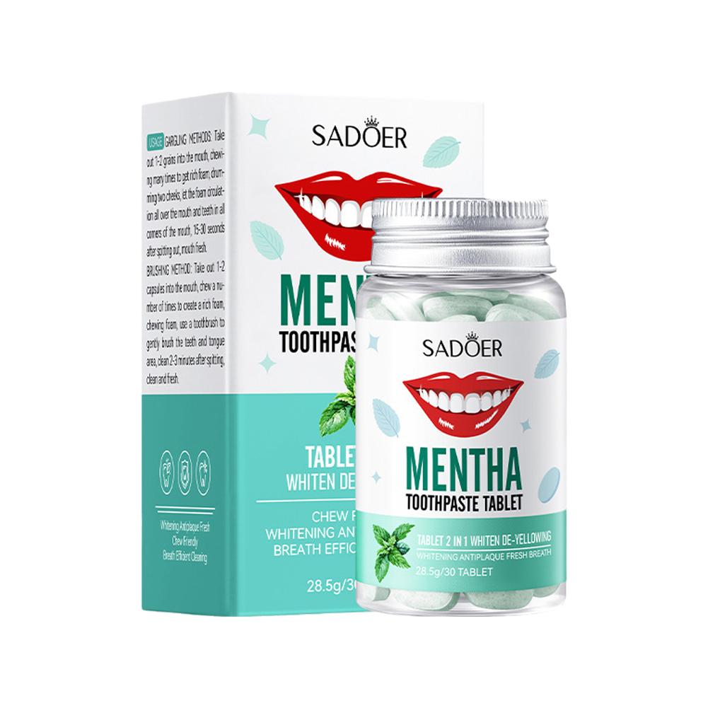 Mint Solid Toothpaste Tablets  - Teeth Whitening Powder recension och pris